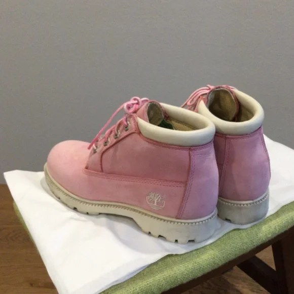 Timberland Nellie Chukka Pink Nubuck Waterproof Ankle Boots Shoes Women Sz 6.5 - Picture 3 of 10